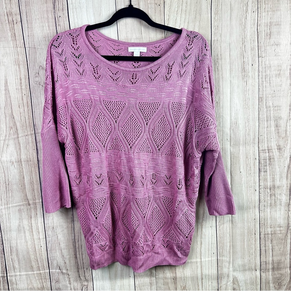 New York & Company Mauve Knit Top